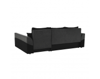 Rohová sedačka s rozkladom a úložným priestorom Desny L/P - čierna / sivá