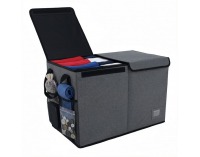 Skladací úložný box Deter - sivá / čierna