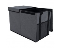 Skladací úložný box Deter - sivá / čierna