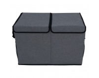 Skladací úložný box Deter - sivá / čierna