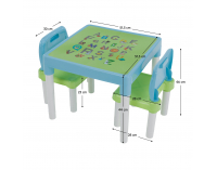 Detský set Balto 1+2 - modrá / zelená / biela