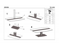 Jedálenský stôl Devon - priehľadné sklo s čiernym pásom / PVC / chróm