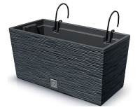 Plastový balkónový kvetináč DFC400W 39,5 cm - antracit