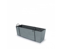 Plastový balkónový kvetináč DFC600W 58 cm - sivý betón