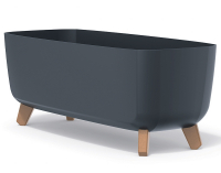 Plastový kvetináč na nožičkách DGCL600 58 cm - antracit