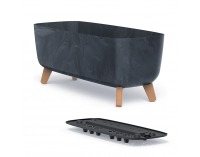 Plastový kvetináč na nožičkách DGCL600E 58 cm - antracit