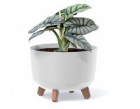 Plastový kvetináč na nožičkách DGRL240 23,8 cm - biela