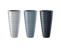 Vysoký plastový kvetináč DHFE400 38,3 cm - antracit