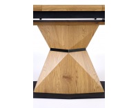 Rozkladací jedálenský stôl Diamond - dub zlatý / čierna