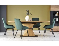 Rozkladací jedálenský stôl Diamond - dub zlatý / čierna