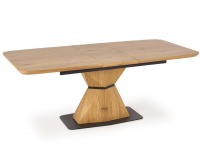 Rozkladací jedálenský stôl Diamond - dub zlatý / čierna