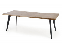 Rozkladací jedálenský stôl Dickson 120/180 - prírodná / čierna