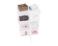 Detská modulárna skrinka Dinos - biela / detský vzor