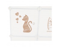 Detská modulárna skrinka Dinos - biela / detský vzor