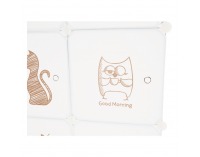 Detská modulárna skrinka Dinos - biela / detský vzor