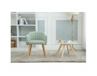 Kreslo Dipsy - zelený vzor / prírodná