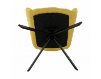 Dizajnové otočné kreslo Komodo - žltá / čierna