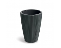 Plastový kvetináč DMOR300419U 29,8 cm - tmavosivá