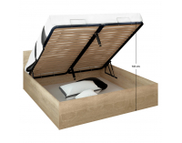 Manželská posteľ s kovovým roštom Doli 180x200 cm - dub sonoma