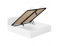 Manželská posteľ s kovovým roštom Doli 180x200 cm - biela