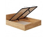 Manželská posteľ s kovovým roštom Doli 180x200 cm - dub craft zlatý