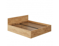 Manželská posteľ s kovovým roštom Doli 180x200 cm - dub craft zlatý