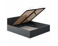 Manželská posteľ s kovovým roštom Doli 180x200 cm - grafit