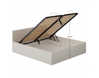 Manželská posteľ s kovovým roštom Doli 180x200 cm - kašmír