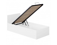 Jednolôžková posteľ s kovovým roštom Doli 90x200 cm - biela