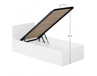 Jednolôžková posteľ s kovovým roštom Doli 90x200 cm - biela