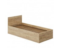 Jednolôžková posteľ s kovovým roštom Doli 90x200 cm - dub artisan