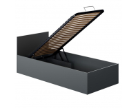 Jednolôžková posteľ s kovovým roštom Doli 90x200 cm - grafit