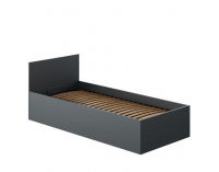 Jednolôžková posteľ s kovovým roštom Doli 90x200 cm - grafit