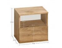 Nočný stolík Doli - dub craft zlatý