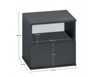 Nočný stolík Doli - grafit
