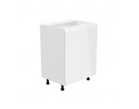 Dolná kuchynská skrinka Aurora D602F - biela / sivý lesk