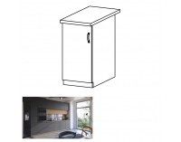 Dolná kuchynská skrinka Langen D40 L - dub artisan / sivá