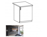 Dolná kuchynská skrinka Langen D60 P - dub artisan / sivá