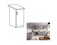 Dolná kuchynská skrinka Layla D30 P - sivá matná / biela