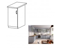 Dolná kuchynská skrinka Layla D40 L - sivá matná / biela