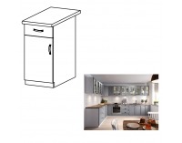 Dolná kuchynská skrinka Layla D40S1 L - sivá matná / biela