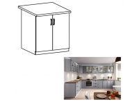 Dolná kuchynská skrinka Layla D60 - sivá matná / biela