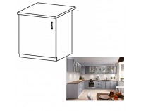 Dolná kuchynská skrinka Layla D601F L - sivá matná / biela