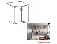 Dolná kuchynská skrinka Layla D80 - sivá matná / biela