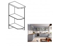 Dolná rohová kuchynská skrinka Layla D25PZ L - biela