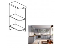 Dolná rohová kuchynská skrinka Layla D25PZ L - biela