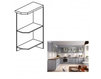 Dolná rohová kuchynská skrinka Layla D25PZ P - biela