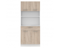 Štvordverový kredenc Domis New - biela / dub sonoma