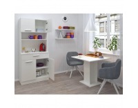 Štvordverový kredenc Domis New - biela 