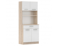 Štvordverový kredenc Domis New - dub sonoma / biela